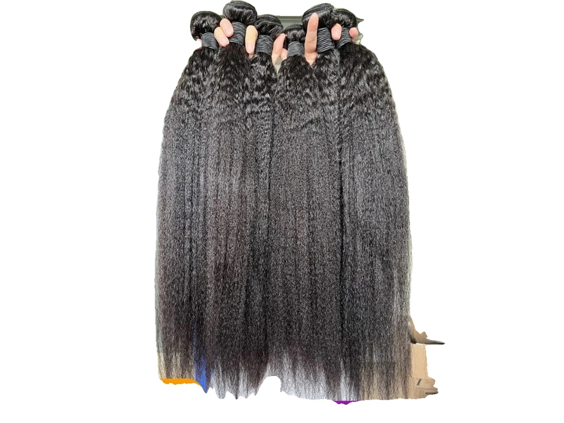 Extensiones de cabello humano brasileño crudo, calidad 10a superior, extensiones de cabello grueso, 16 18 18 OEM
