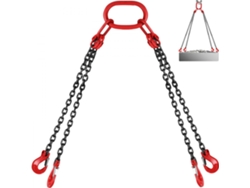 Juego de cadena G80 de 8 mm para elevación de 5 toneladas con ganchos de seguridad Tekmaquinas