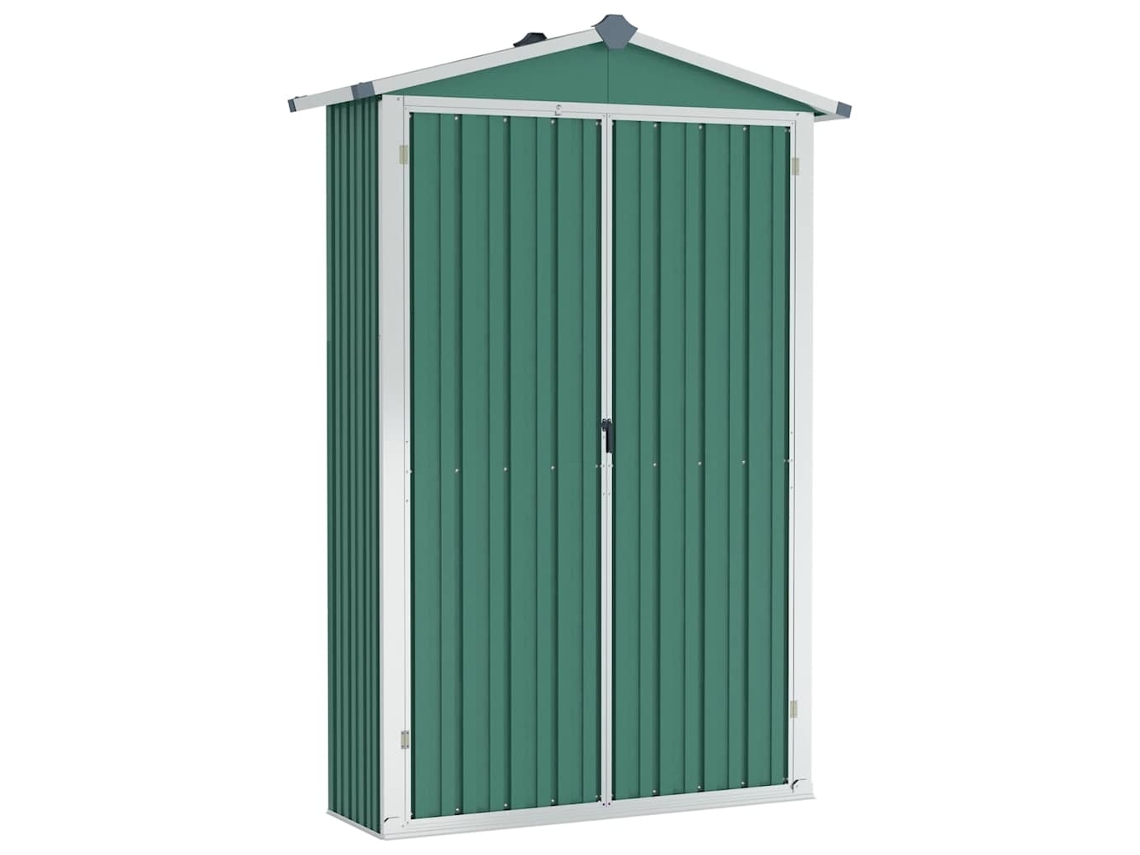 Caseta de jardín VIDAXL Verde Acero (116x45x175 cm)