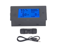 Monitor De Batería Dc Digital Voltímetro Amperímetro Para 6.5‑100v Con Cable 0.5m