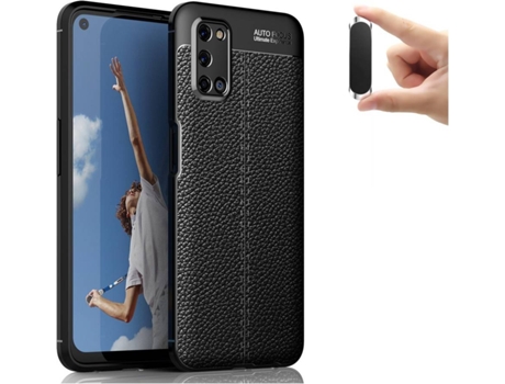 Carcasa y Soporte Oppo A52 Rugged Carbon Negro