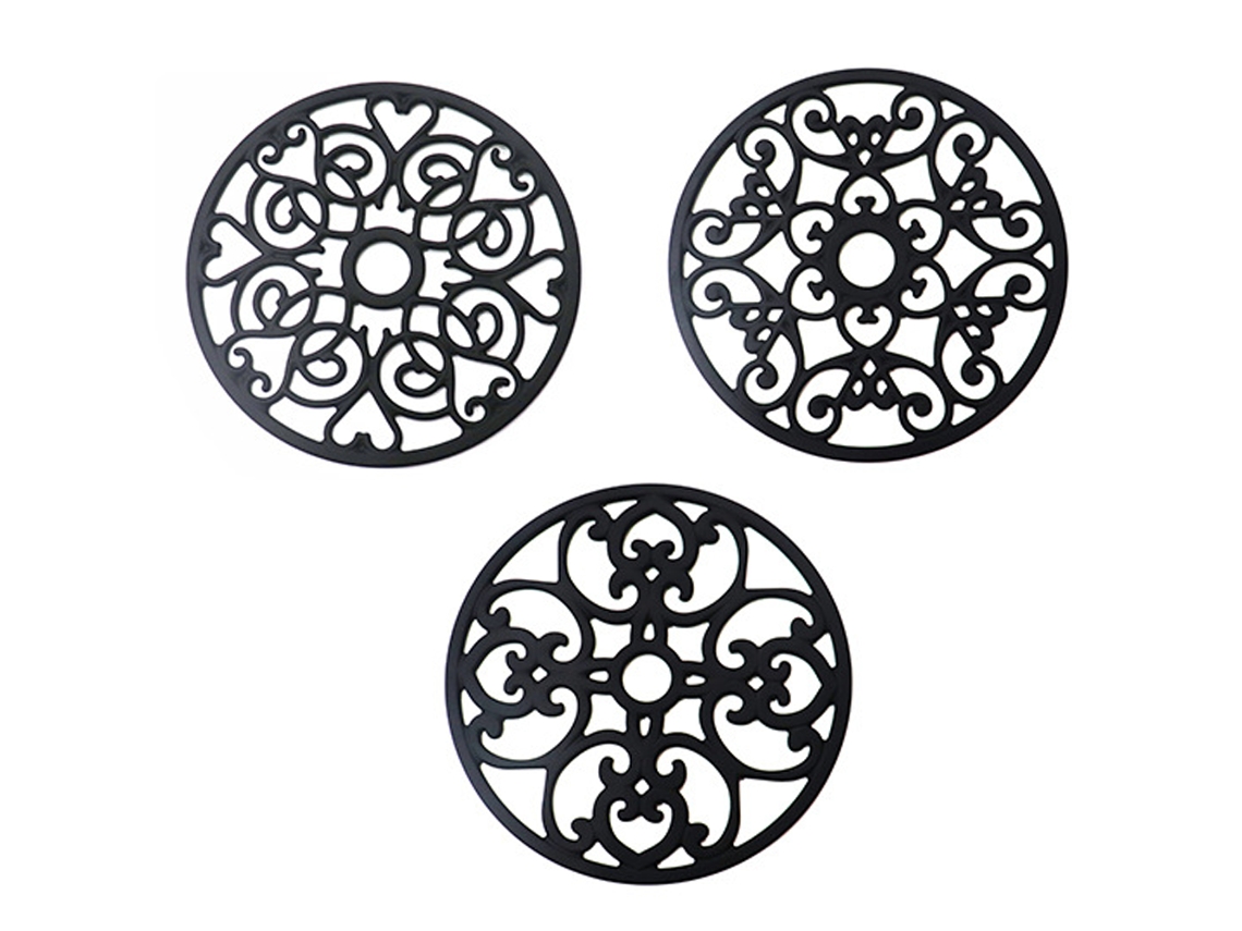 Juego JEIIBRZUI de 3 reposavases con patrones florales 3 piezas