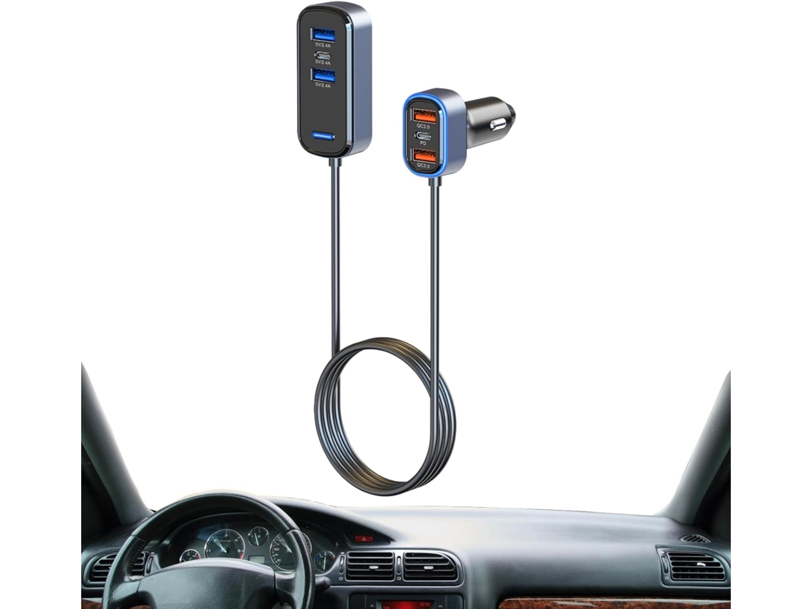 Cargador De Coche Usb-c De 75 W Con Protección Contra Sobrecarga.