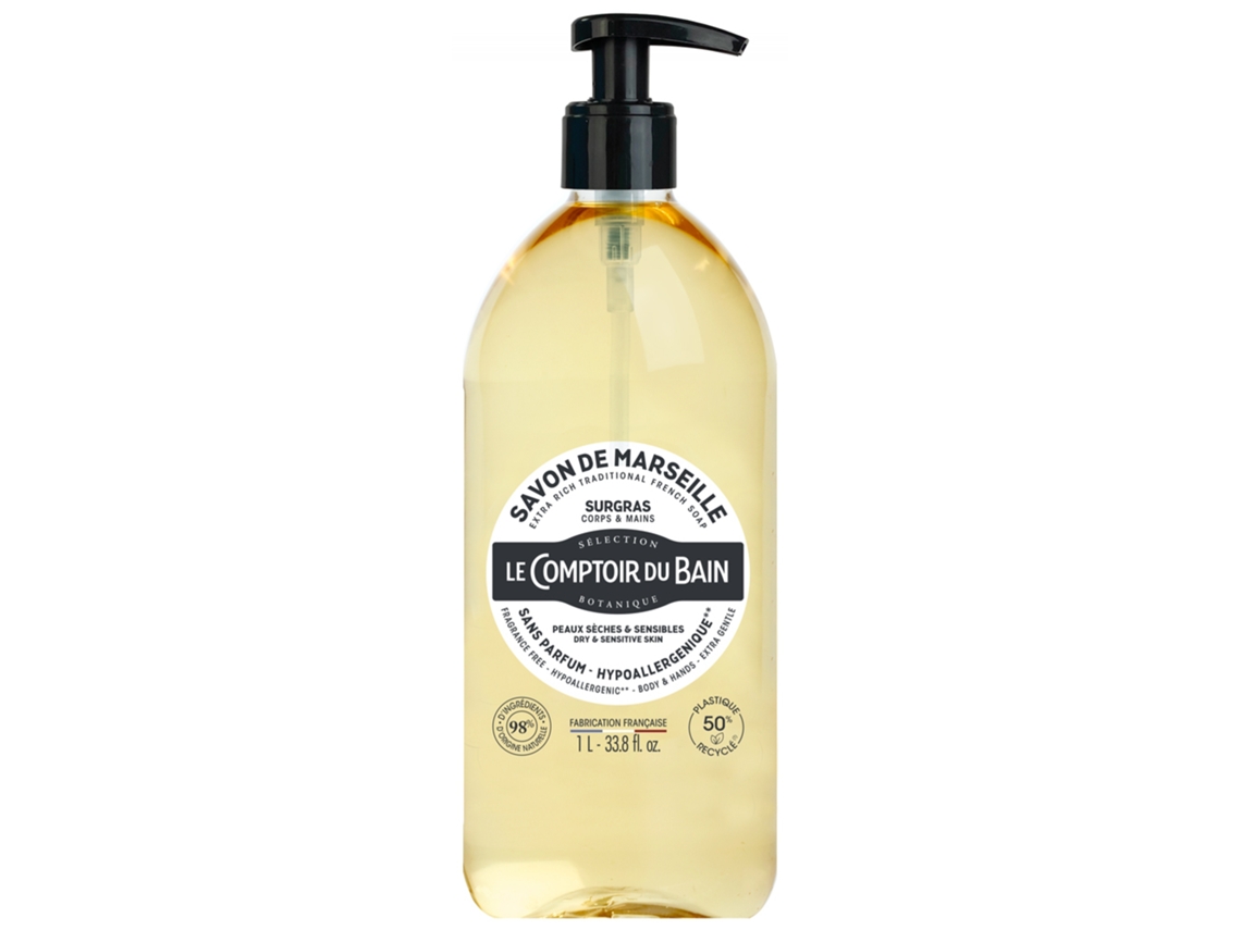 Jabón Sobregraso de Marsella Hipoalergénico 1 L LE COMPTOIR DU BAIN