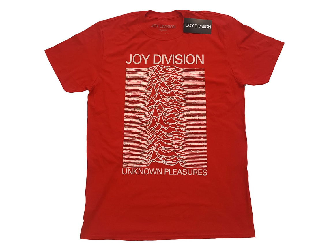 Camiseta ROCK OFF Joy Division - Unknown Pleasures Rojo (Talla: L)