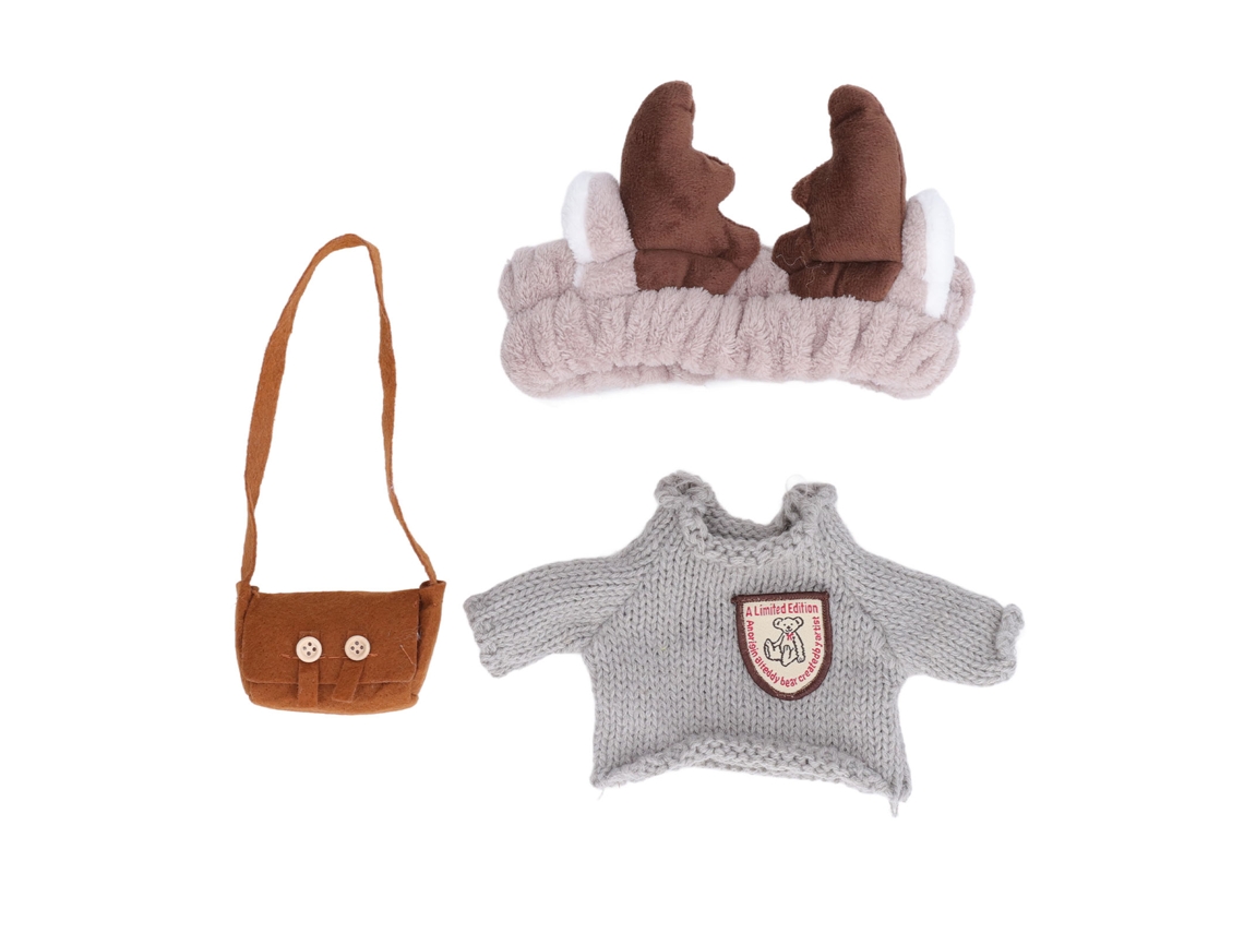 Conjunto de 3 piezas de ropa de patito de peluche lavable para niños - Talla G