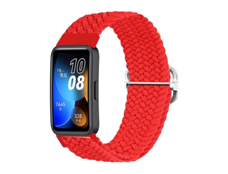 Correa Smartwatch para Huawei Band 8 con Hebilla Trenzada de Nylon (Rojo)