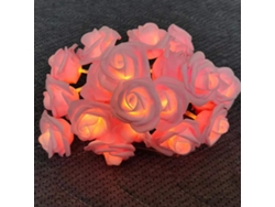 Rebe-luces De Cadena Led Imitación De Rosa Para Boda Festival Decoración Luces Rosa Claro