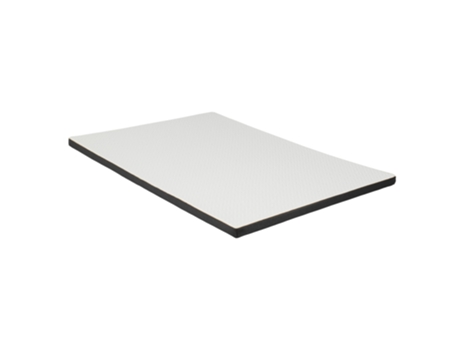 Topper Viscoelástico Envolvente Funda Altura de Primera Calidad HOMEDI Madera Acero Blanco (90x190x6cm)
