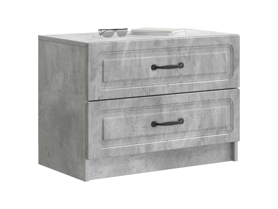 Maison Exclusive - Armario De Noche Con Cajón Gris Hormigón 62 X 34,5 X 44,5 Cm