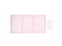Marco De Fotos 3 Aperturas Pc Transparente 3 Pulgadas 4x3 Con Soporte Marco Triple Para Fotos Instantáneas Decoración De Mesa Rosa