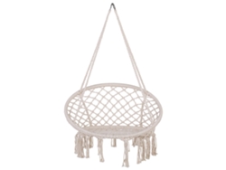 Silla colgante BELIANI Gabella de Algodón Blanco 61x61x107