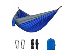 Hamaca Portátil Individual Para Campamentos, Mochileros Y Actividades Al Aire Libre (270x140 Cm) Azul Royal Siurn