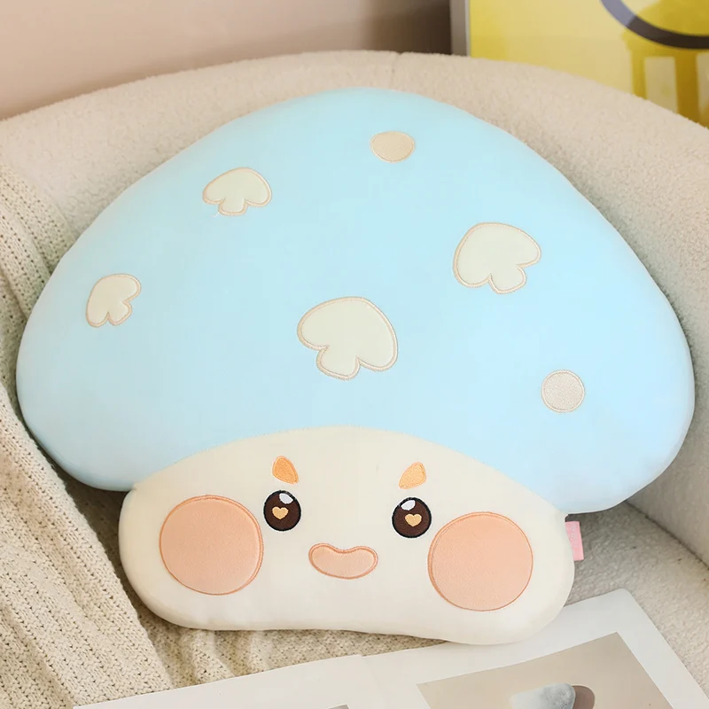 (azul 50cm) Cojín Decorativo Para Sofá Con Forma De Seta Para Adultos