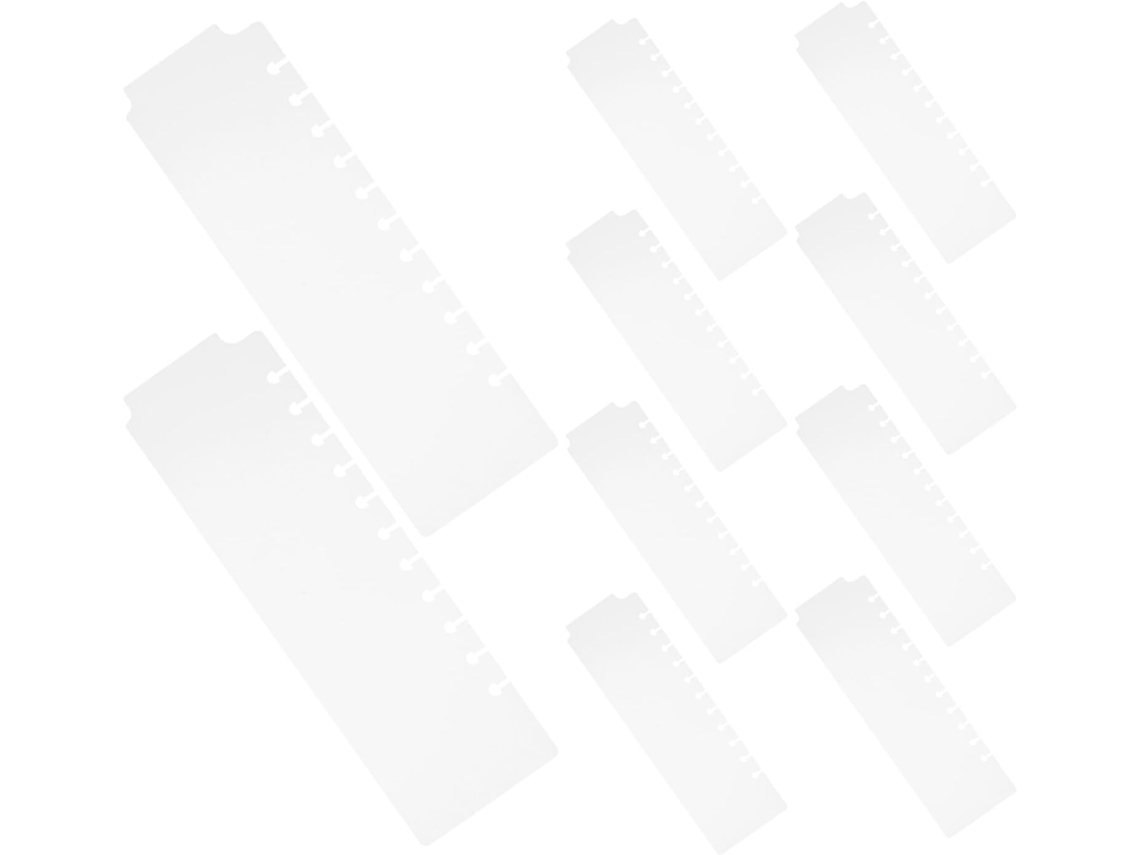 Juego De 10 Separadores De Carpetas De Plástico Transparente Tamaño Mini 1 Con Pestañas Para Escribir Para