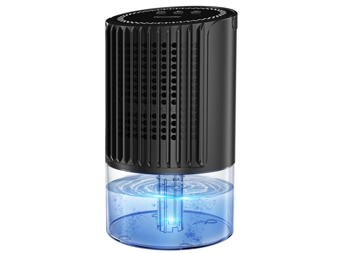 Deshumidificador y purificador de aire Cuich de 300 ml/día con modo nocturno y función de descongelación (negro)