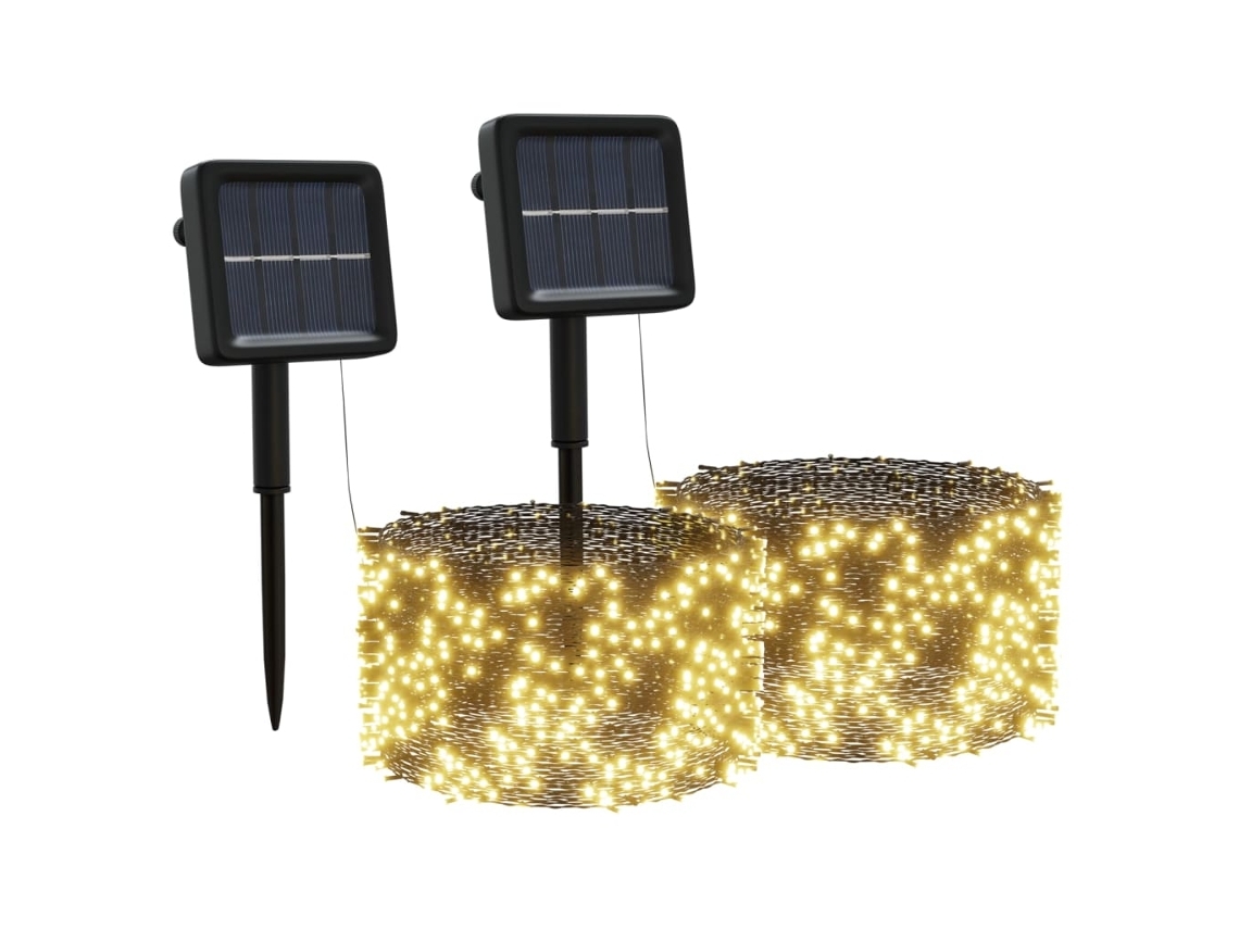 Juego De Dos Lámparas Solares Ergonómicas De Plástico Blanco (11 X 11 X 210 Cm) Para Uso Diario.