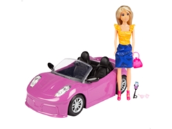 Muñeca con coche deportivo y accesorios Isabella
