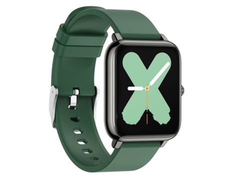 Smartwatch CHRONUS Ip68 Monitor de Sueño Impermeable con Podómetro de Frecuencia Cardiaca Negro y Verde