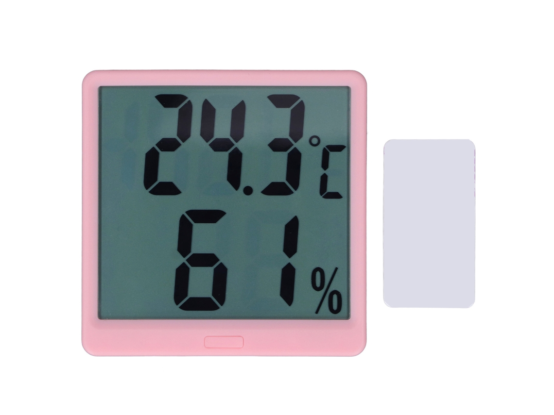 Termómetro Higrómetro Digital Para Interiores, Monitor Preciso De Temperatura Y Humedad, Medidor De Manómetro Rosa.