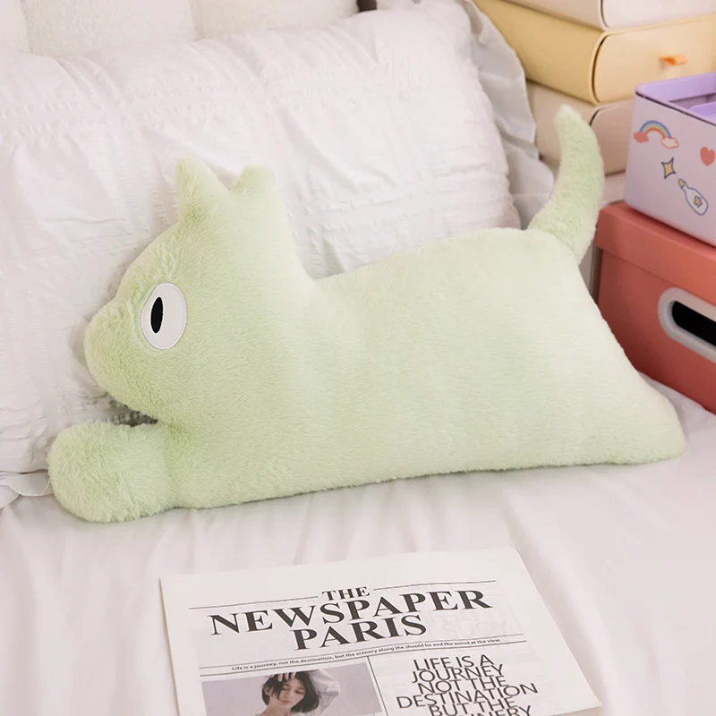 (verde 60 Cm) Cojín Decorativo Para Sofá Con Diseño De Gato Oculto Lateral Para Adultos