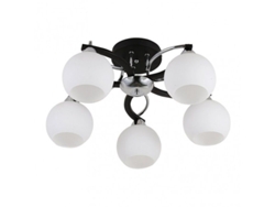 Lámpara de techo Pissis 5xe27 Cromo/negro 25x53x53 cm Fabrilamp