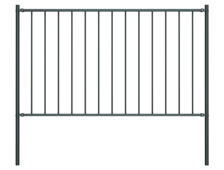 Panel de Vallado para Animales de Granja VIDAXL Postes de Acero (Gris - Acero - 181x150 cm)