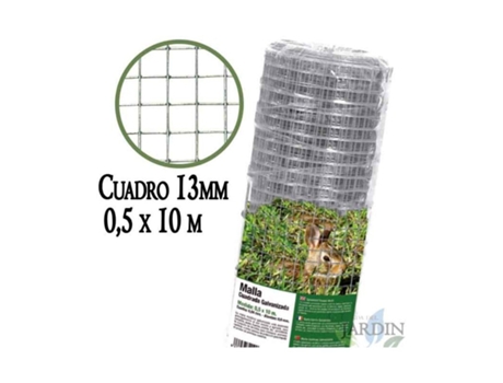 Malla Metálica 0,5 X 10 M Cuadros 13 Mm Valla Galvanizada De Alambre SUINGA
