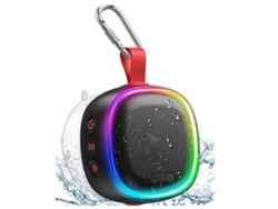 Altavoz Bluetooth 2023 con luz RGB, IPX7 resistente al agua, 20 horas de reproducción (negro) CHRONUS