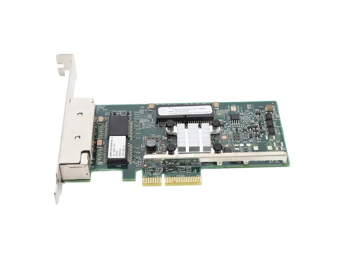 Placa De Rede Pcie Gigabit 4 Portas Bcm95719 10/100/1000mbps Adaptador Ethernet Para Pc
