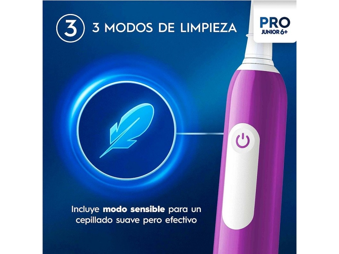 Cepillo Dental ORAL-B Pro Serie 1 Junior Morado 1 Recambio