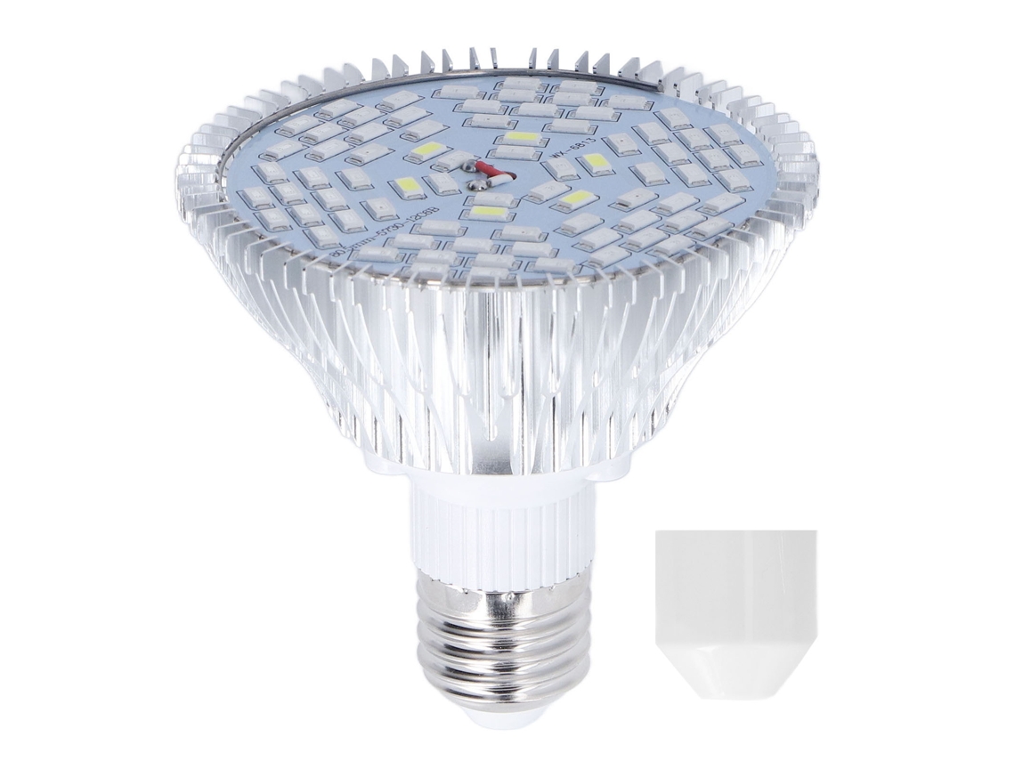 Lámpara Led De Cultivo De Plantas E27 De 50 W Con 78 Led, Espectro Completo, Bajo Consumo De Energía.