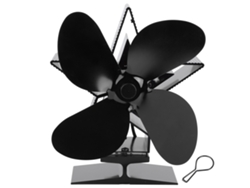 Ventilador para estufa de leña con 4 aspas y energía térmica