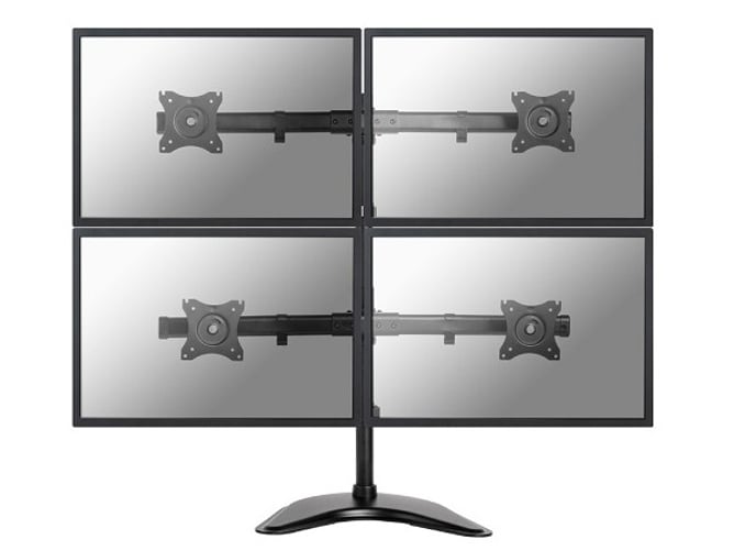 Newstar Nmd335d4black 27 negro soporte de mesa para escritorio neomounts 1027 nmd335d4 cuatro pantallas monitor 10