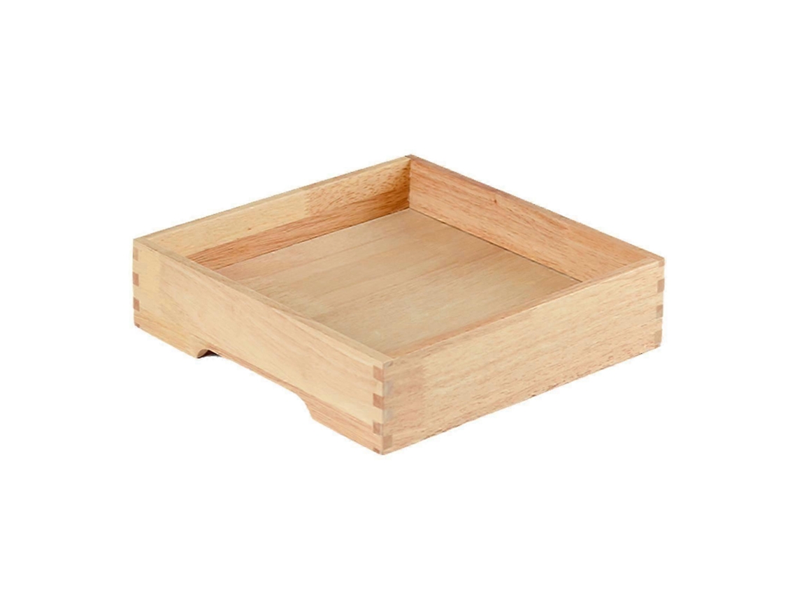 Bandeja de madera para hielo, ideal para servir hielo picado en bodas y celebraciones en casa. Rectangular.