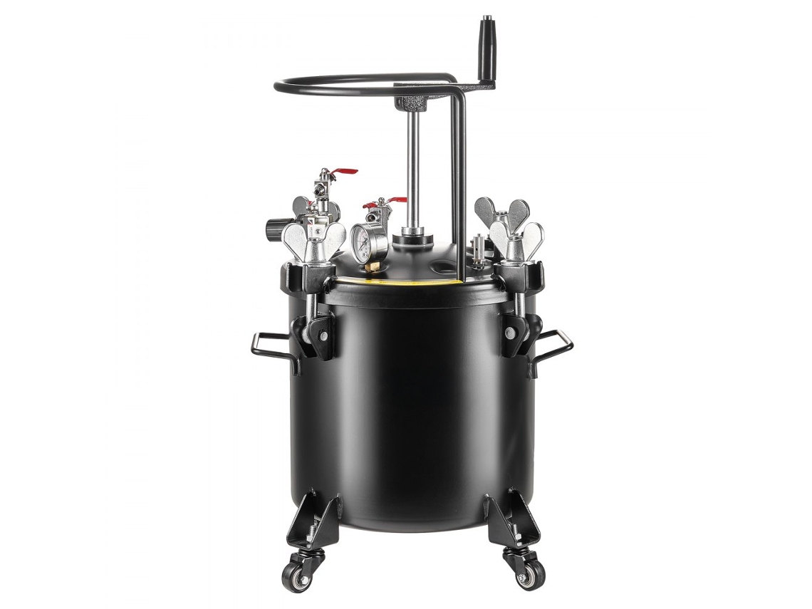Tanque de pintura de 20L con ruedas, presión ajustable hasta 70 Psi Tekmaquinas