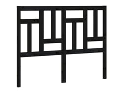 Maison Exclusive - Cabecero De Cama Madera Maciza De Pino Negro 205,5x4x100 Cm