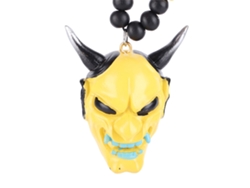 Colgante Para Coche Con Dije De Oni Samurái Hannya, Decoración Japonesa Para Espejo Retrovisor.