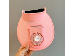 Gorro de verano con ventilador USB recargable - Rosa