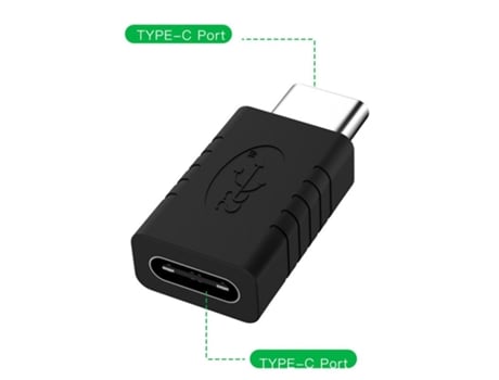 Adaptador USB tipo C macho a hembra convertidor USB-C OTG cable de extensión tipo C para tableta Samsung negro