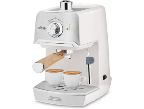 Cafetera UFESA CE7238 Cream (20 bar - Café molido y en monodosis)