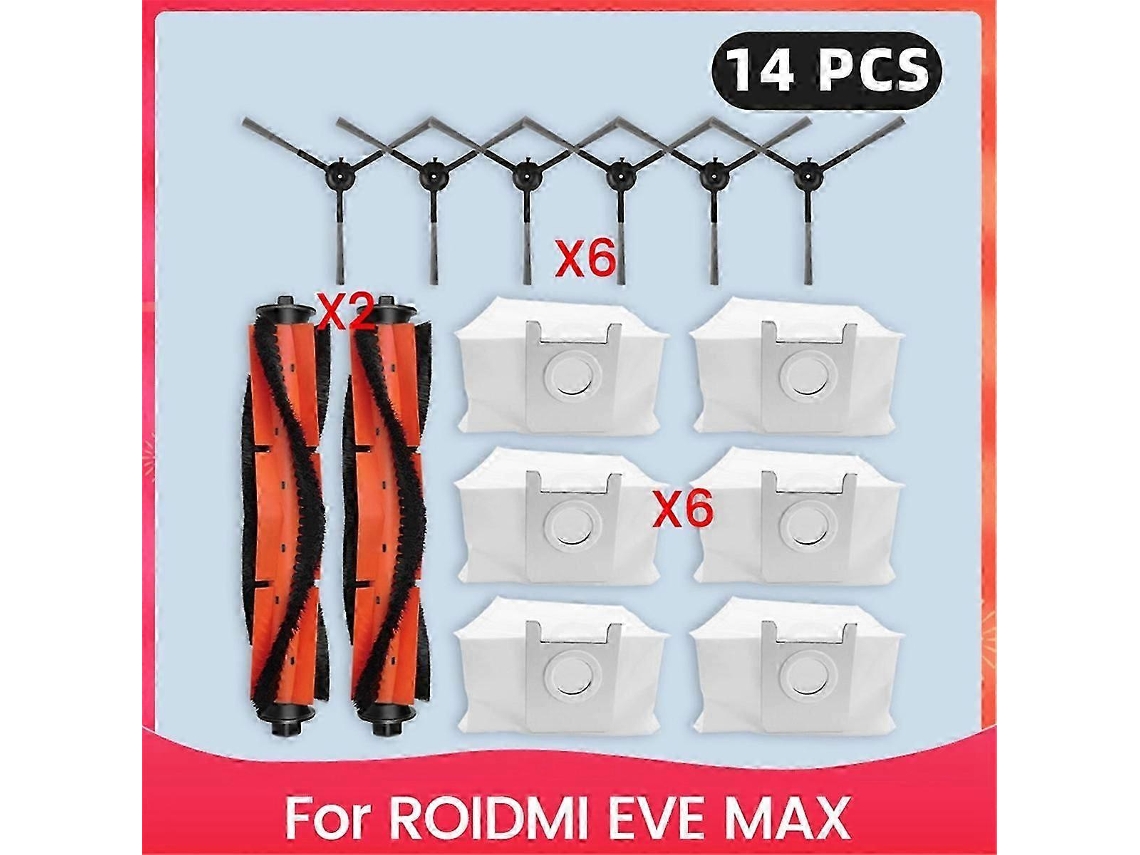 For Eve Max Spare Parts Main Side Brush Dust Bags Accessories