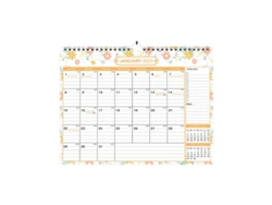 Calendario De Escritorio/pared Sencillo En Inglés Para 2024-2025 Con Espacios En Blanco Y Diseño Superior.