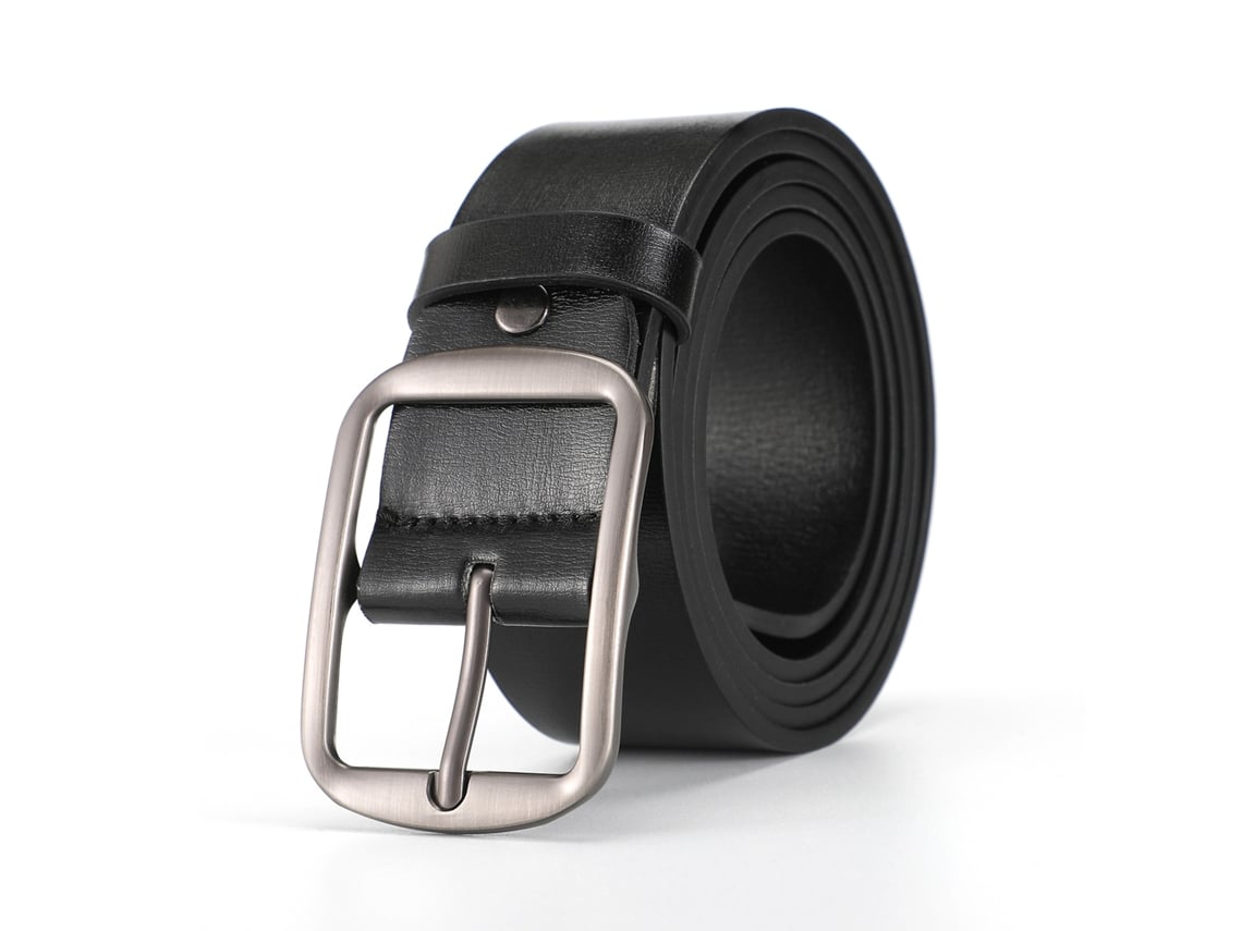 Cinturón de TPU para hombre con hebilla de aguja Yuysan, ancho 3,8 cm, largo 110 cm, color negro.