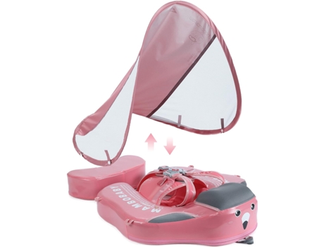 Flotador + Toldo + Cola Rosa - Accesorios Piscina De 3 a 24 Meses ZMDECQNA