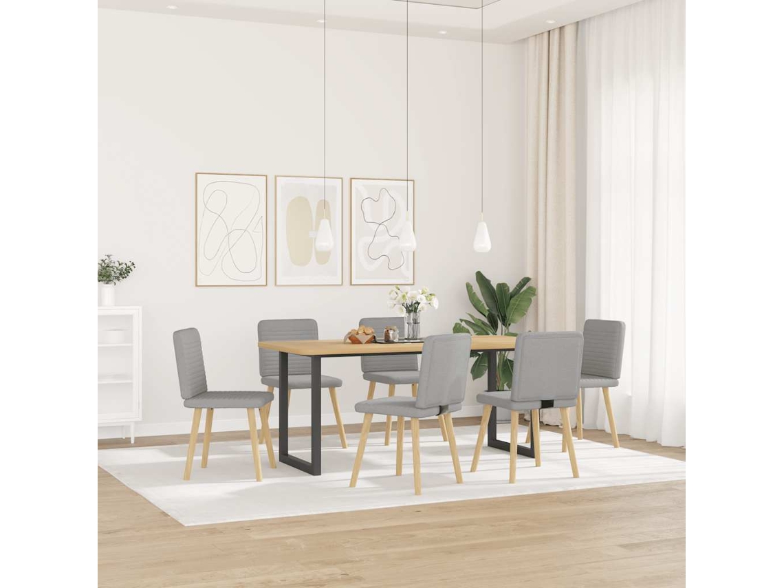 Maison Exclusive - Sillas De Comedor 6 Uds Tela Gris Nube