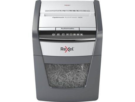 Destructora Rexel Optimum autofeed 50x eu alimentación corte en p4 50 hojas papelera 20 2020050x