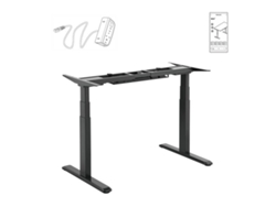 Escritorio Motorizado Sentado/De Pie 120X75Cm Altura 62-128Cm Tablero Nogal / Base Negra Conectado