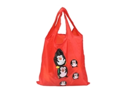 Bolsa de compras con asa resistente, buen agarre, diseño de dibujos animados, bolsa de supermercado plegable, estampado de animales, para guardar fruta, GOKOCO