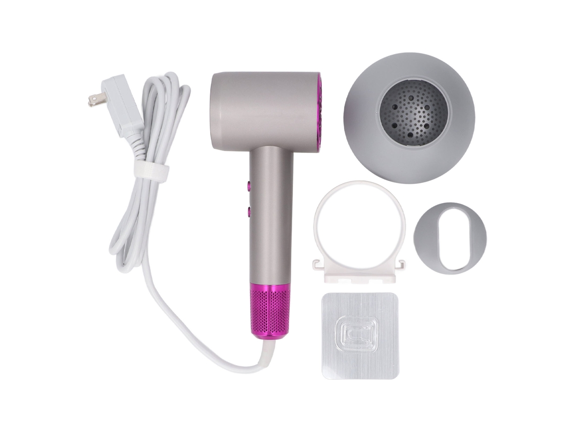 Secador De Pelo Iónico De Alta Velocidad De 1200 W, Secado Rápido, Bajo Nivel De Ruido, Con Boquilla Gris/morada.